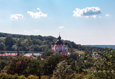 Natural scenery with church . monastery curchi in moldova