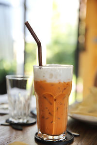 Close-up of drink on table