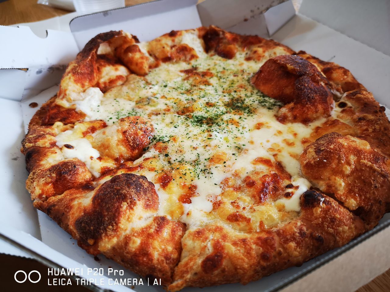 HIGH ANGLE VIEW OF PIZZA