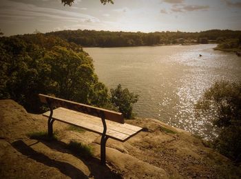 Scenic view of river against sky