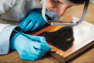 Conservation and restoration of a religious painting