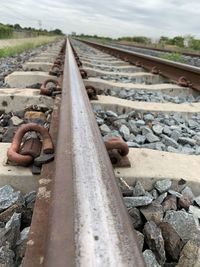 Close-up of railroad track