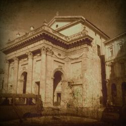 Low angle view of historic church