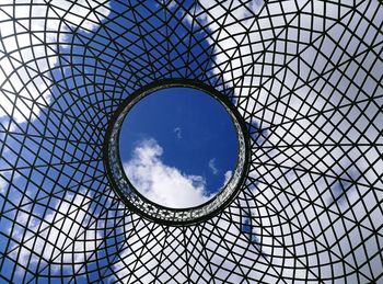 Low angle view of skylight against sky