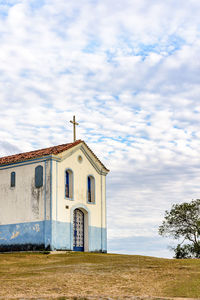 Old historic chapel in 17th century colonial style in the city of sabara in minas gerais, brazil