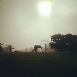 Silhouette of trees against sky