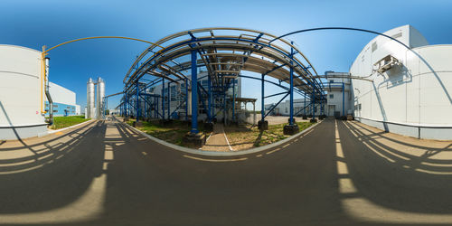 View of factory against clear sky