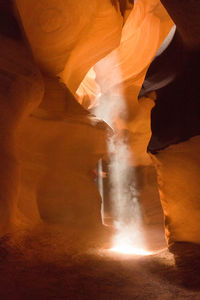 Blurred motion of rock formations