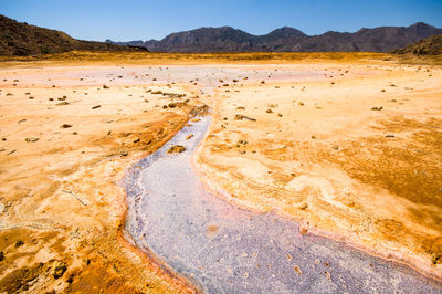 Scenic view of desert against sky