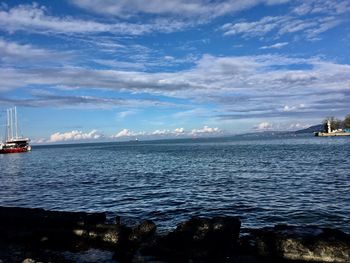 Scenic view of sea against sky