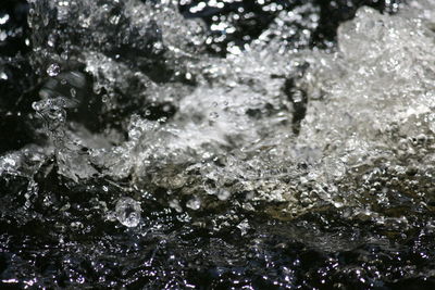 Close up of bubbles in water
