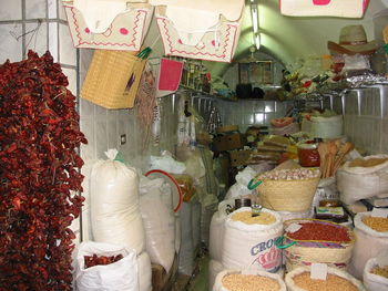 View of market stall