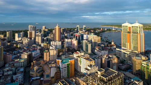 Aerial view of dar es salaam, tanzania