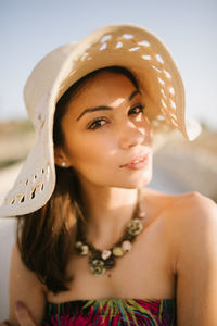 Close-up portrait of a young woman