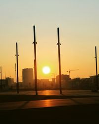 View of road at sunset