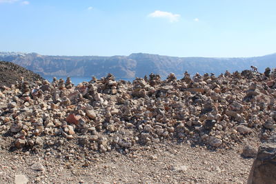 Scenic view of rocky mountains against sky