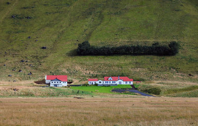 Built structure on field