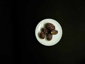 High angle view of breakfast in plate