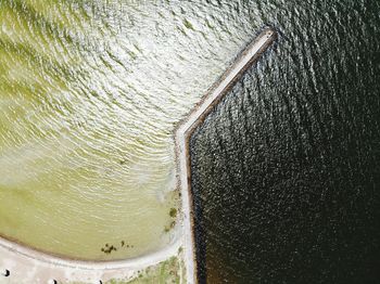 High angle view of sea