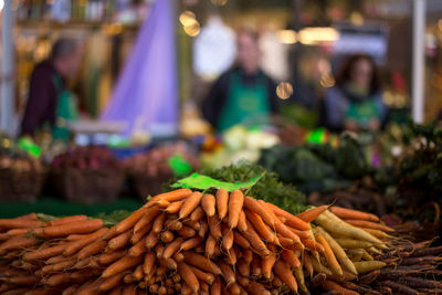 Close-up of food in market