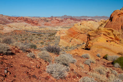 Rock formations in desert