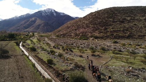 Landscape of mountains and valley