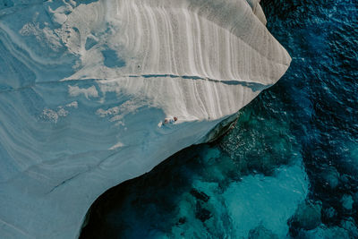 High angle view of beach