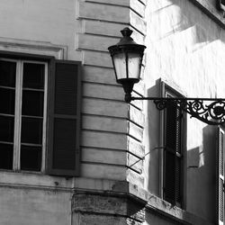 Low angle view of street light in city