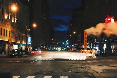 City street at night