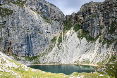 Scenic view of waterfall