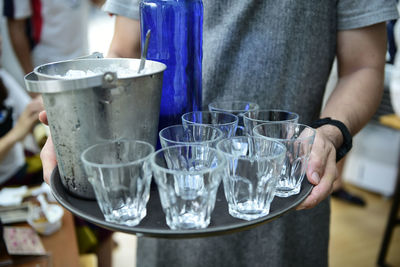 Close-up of hand holding drink