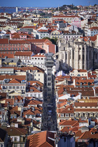 High angle view of cityscape