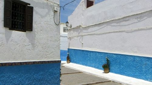 View of built structure against blue sky