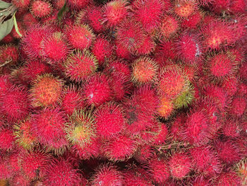 Full frame shot of strawberries in market