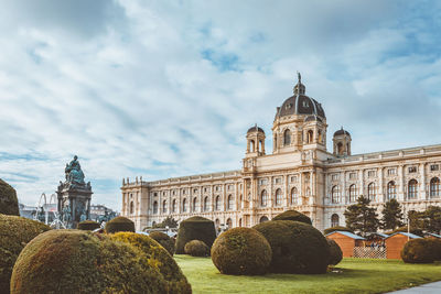 View of historic building against cloudy sky