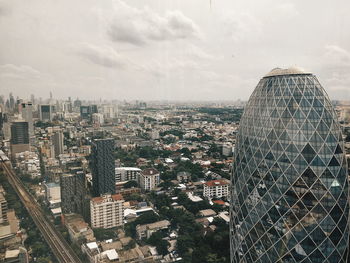 Aerial view of buildings in city