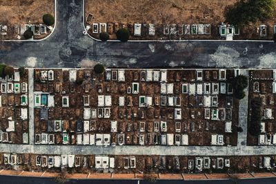 Aerial view of buildings in city