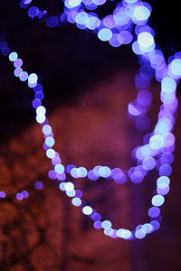 Defocused image of illuminated lights