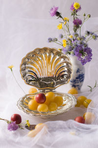 Close-up of dessert on table