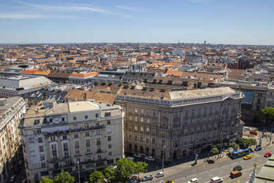 High angle view of cityscape