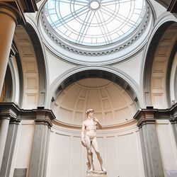 Low angle view of statue of historic building david michelangelo 