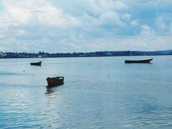Boats in sea