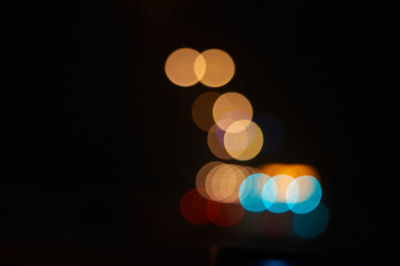 Defocused lights at night