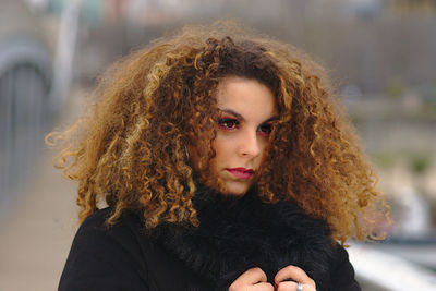 Portrait of beautiful young woman