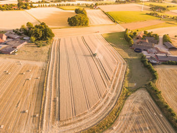 Aerial view of agricultural field