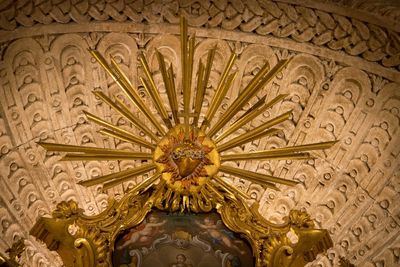 Low angle view of ornate ceiling