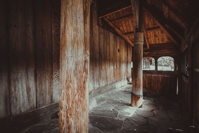 Interior of abandoned building