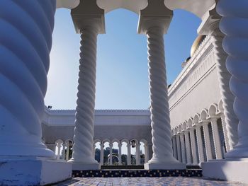 Low angle view of historical building against sky