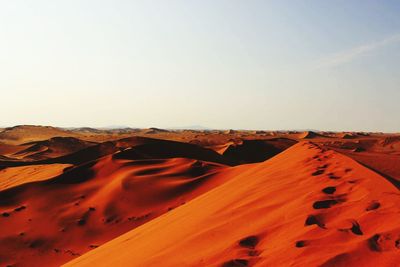 Scenic view of desert against sky