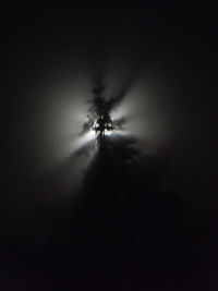 Illuminated lights at night